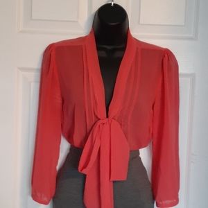 2 for $30 *SALE* Coral half-sleeve blouse
